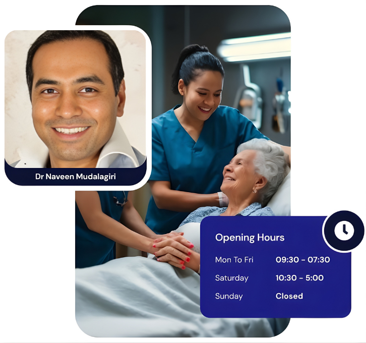 Dr Naveen Mudalagiri Opening Hours